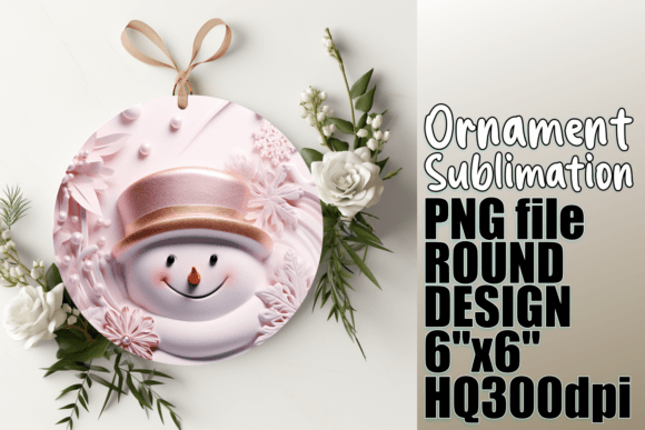 3D Snowman Sublimation Delights: A Festive Design Asset