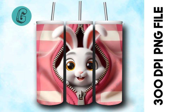 Rabbit 3D Valentine Tumbler Wrap: A Premium Digital Download