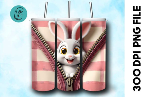 Rabbit 3D Valentine Tumbler Wrap: Creative Digital Download
